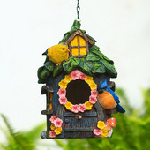 Garden Parrot Outdoor Bird House Winter Warm Green Bird Nest Κρεμαστή φωλιά Ρητίνης Crafts Διακόσμηση σπιτιού vogelhaus