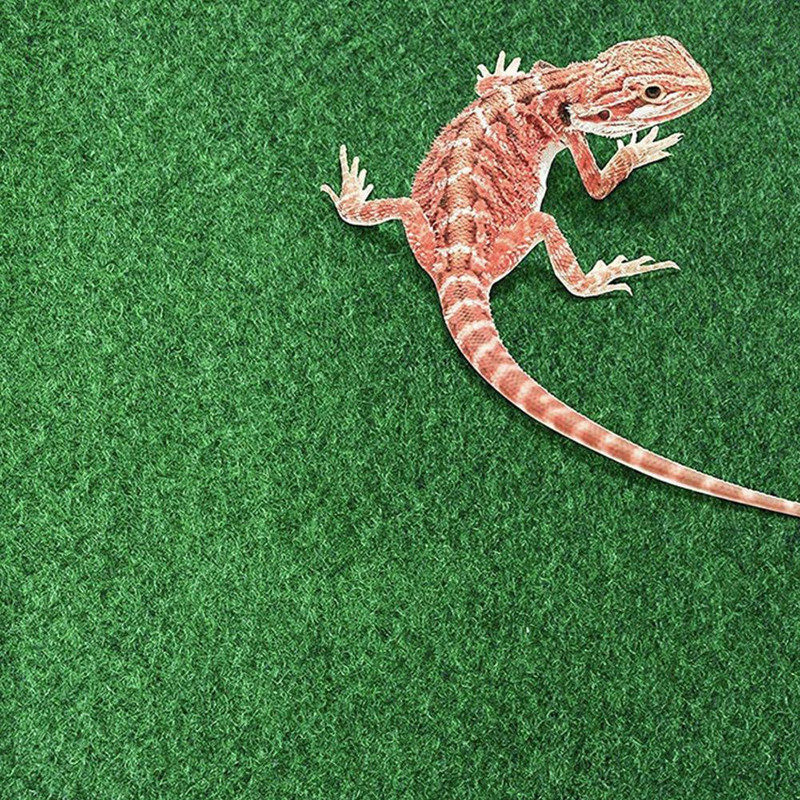 Rāpuļu paklājs — terārija substrāta gultas pārklājs 15,75 ``–39,37 collu, izturīga šķiedra un zālei līdzīgs pieskāriens ķirzakas bruņurupuča čūskai