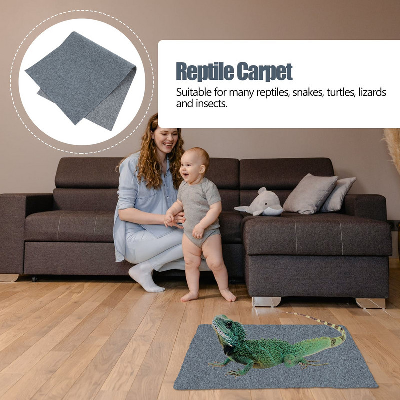 1 τμχ Πολυεστερική θήκη ερπετών Liner Lizard Μοκέτα Πετ Κλουβί Υπόστρωμα Επένδυση Κουτί κατοικίδιων ζώων κάτω χαλάκι ερπετό χαλάκι υλικό χαλί