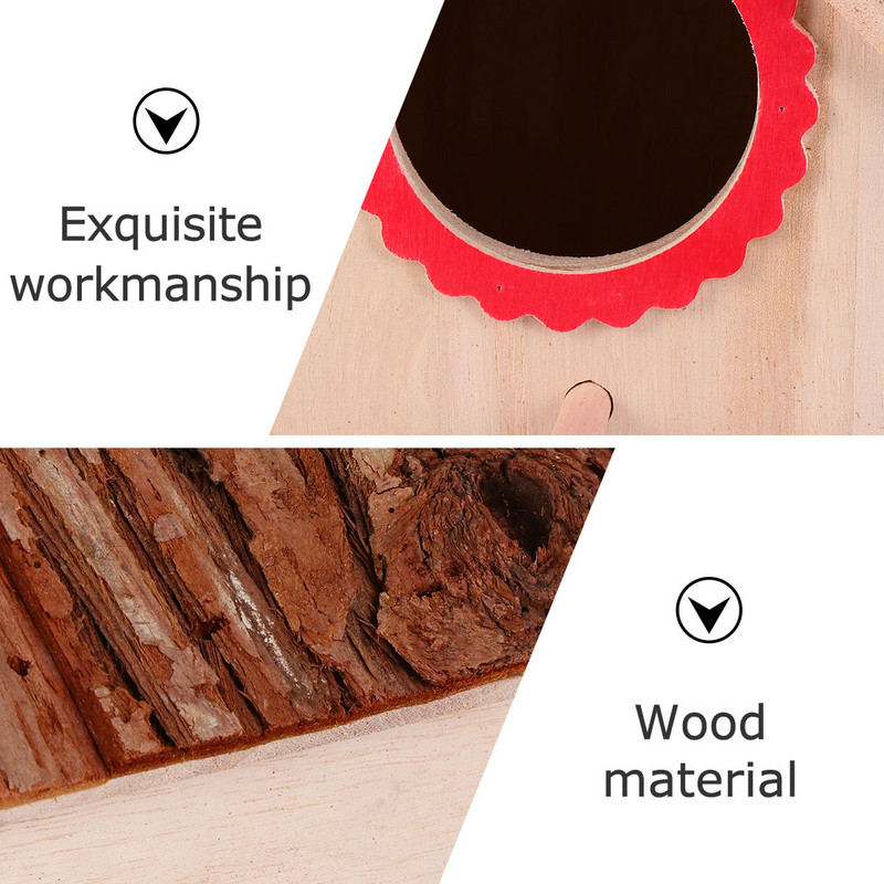 Loominguline puidust linnumaja pesakast rippuv linnumaja käsitsi valmistatud käsitöö