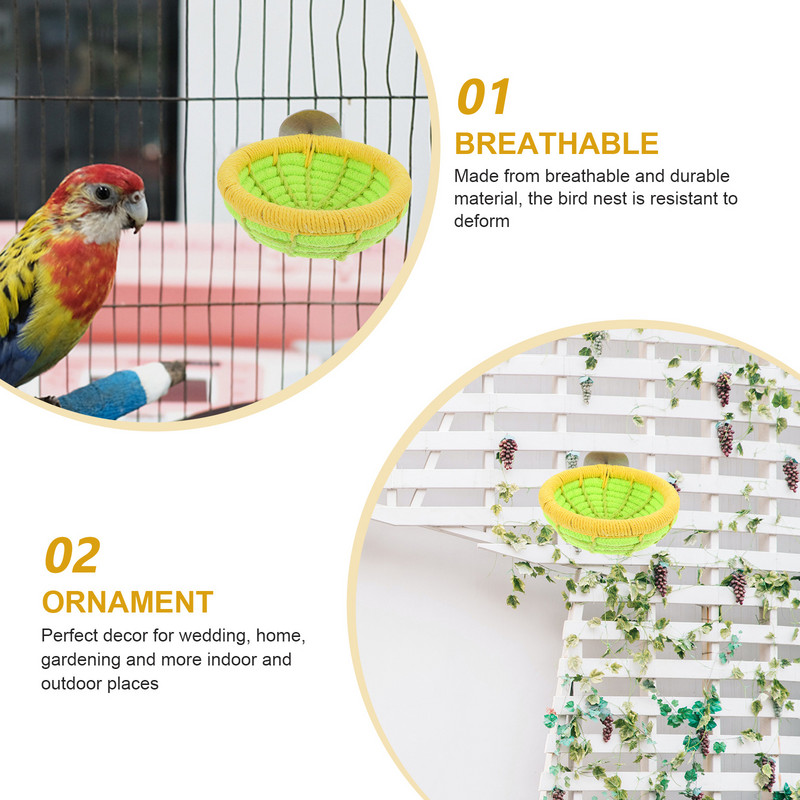 Cușcă pentru păsări pentru păsări Cuști Cuști Mana cuibărată Papagal adormit Accesorii țesute Cockatiel Crescere colibri