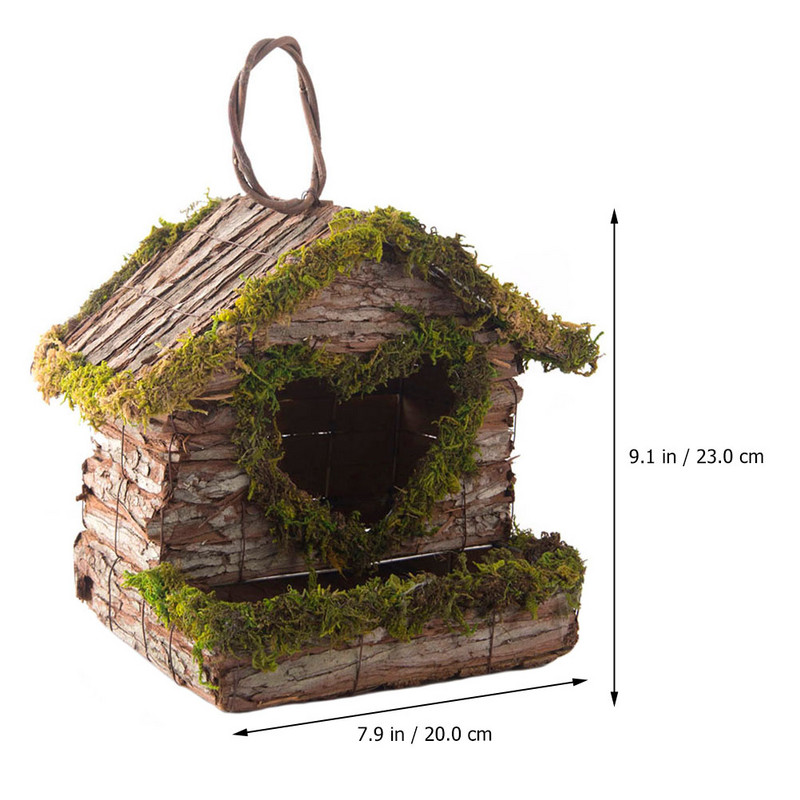 Adăpost pentru păsări Case pentru păsări Grădină în aer liber Artizanat decorativ din lemn Casă pentru păsări Căsuțe pentru păsări în aer liber Decorare în aer liber