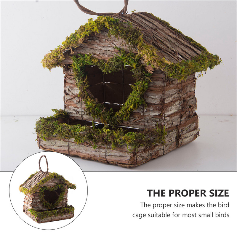 Adăpost pentru păsări Case pentru păsări Grădină în aer liber Artizanat decorativ din lemn Casă pentru păsări Căsuțe pentru păsări în aer liber Decorare în aer liber