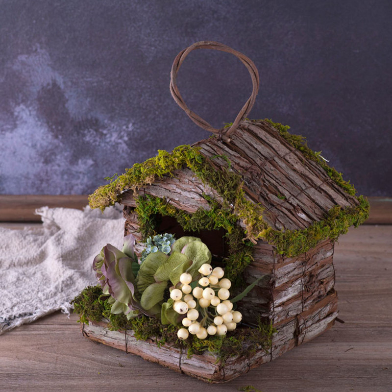 Adăpost pentru păsări Case pentru păsări Grădină în aer liber Artizanat decorativ din lemn Casă pentru păsări Căsuțe pentru păsări în aer liber Decorare în aer liber