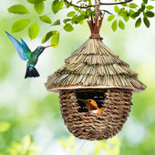 Viseće kolibe od trave od 1 komada Šarmantna ukrasna kućica s gnijezdom kolibrića za uređenje travnjaka za vrtnu terasu