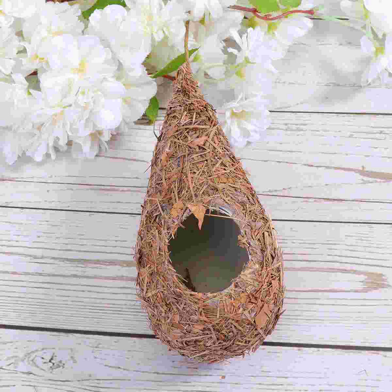 Case de cuib de păsări Păsări agățate de paie în exterior Rechizite pentru păsări colibri țesute manual Biban țesut în aer liber Căsuțe de păsări pentru papagali