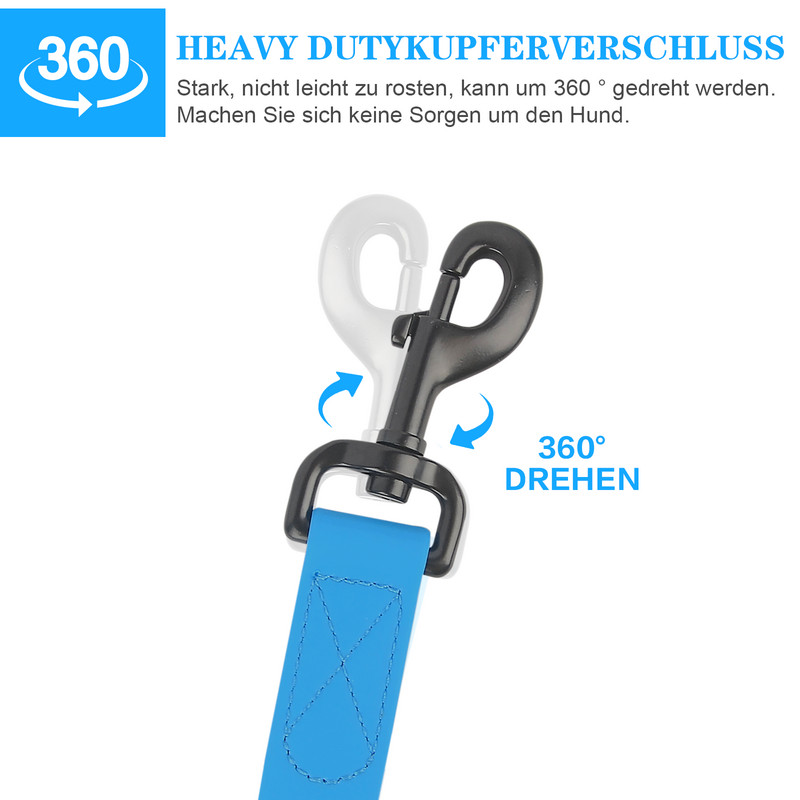 1,5 m/3 m/5 m/10 m Puternic, 2,5 cm lățime, lesă pentru câini din PVC, multicoloră, durabilă, rezistentă la apă, pentru dresaj de câini și zgarda pentru câini și pisici de companie