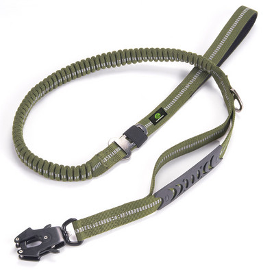 Guler tactic pentru câini, militar, reglabil, pentru antrenament durabil, nailon, cataramă metalică, lesă pentru animale de companie, set de lesă mare pentru câini, accesoriu pentru câini