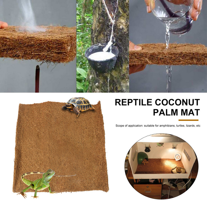 Covor din fibră de cocos pentru broaște țestoase dragon cu barbă Covor de reptile Covoraș din fibră de cocos pentru șopârlă Covoraș de pat șarpe Covoraș de iepure iepuraș