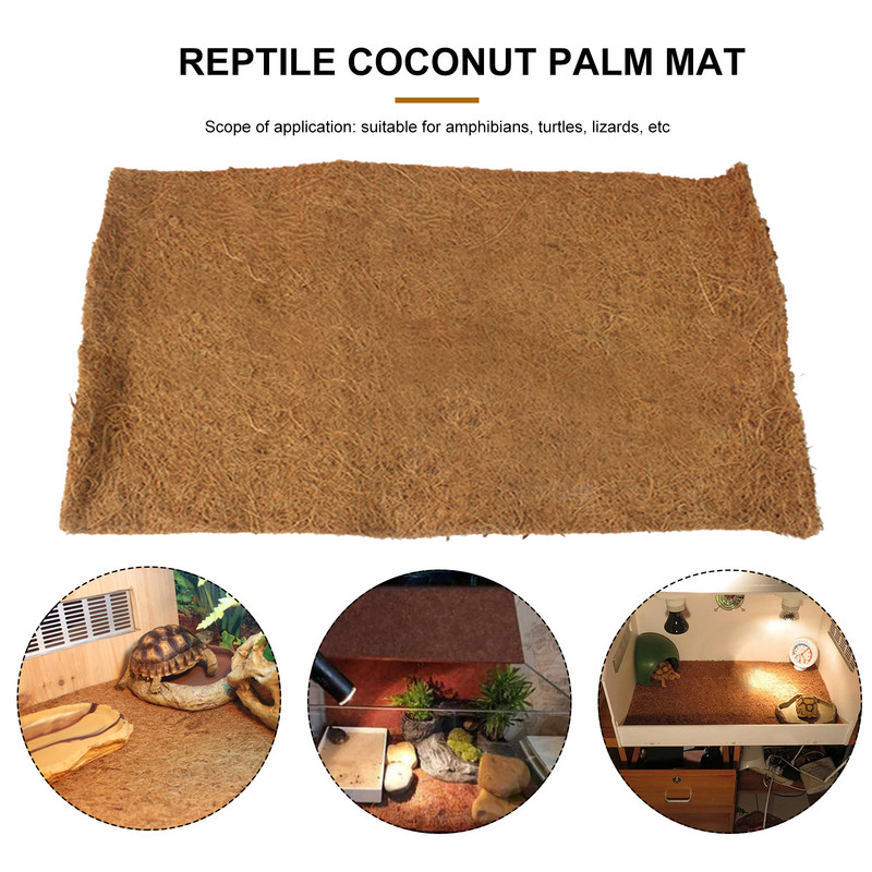 Covor din fibră de cocos pentru broaște țestoase dragon cu barbă Covor de reptile Covoraș din fibră de cocos pentru șopârlă Covoraș de pat șarpe Covoraș de iepure iepuraș