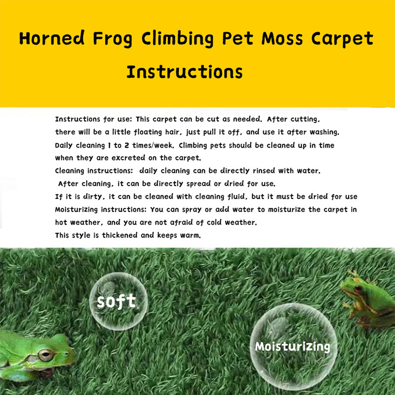 HiCoDo Material de pernă pentru broaște cu coarne Material pentru reptile Amenajări peisagistice Covor de mușchi Broasca testoasă pentru animale de companie Noroi hidratant din pădure tropicală