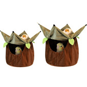 69HF Kuća za gnijezdo papiga Ugodan kavez za ptice Viseća mreža za spavanje Ptice Krevet za spavanje za ptice