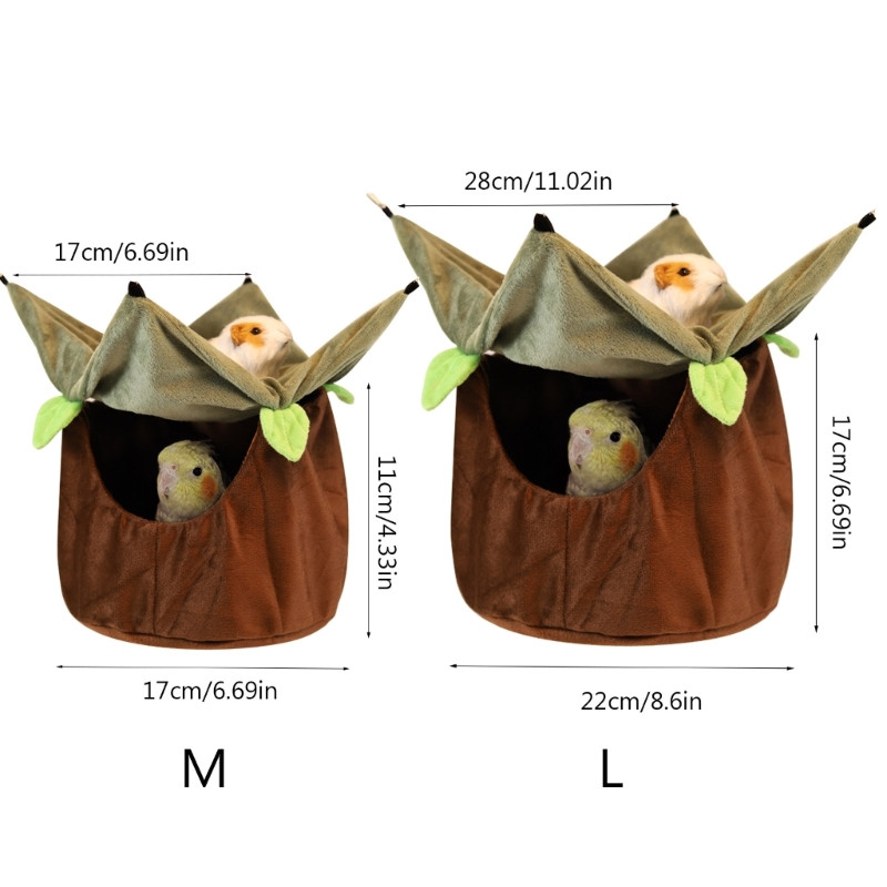 69HF Kuća za gnijezdo papiga Ugodan kavez za ptice Viseća mreža za spavanje Ptice Krevet za spavanje za ptice