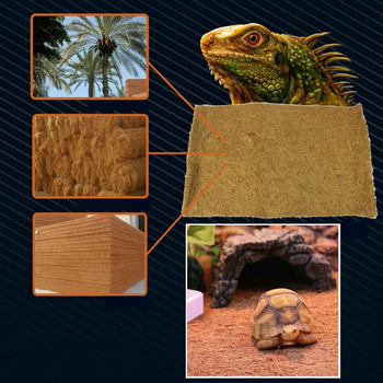 Ερπετό σαύρα Ματ από ίνες φοίνικας φυσικής καρύδας Snake Chameleon Turtle Carpet Reptile Supplies Υπόστρωμα ανθεκτικό στην υγρασία
