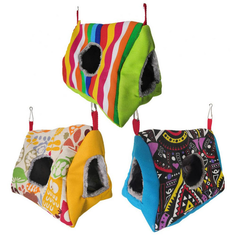 Topli mekani viseći kućni ljubimac ptica papiga prugasta cvjetna kućica krevet za spavanje špiljska gnijezda