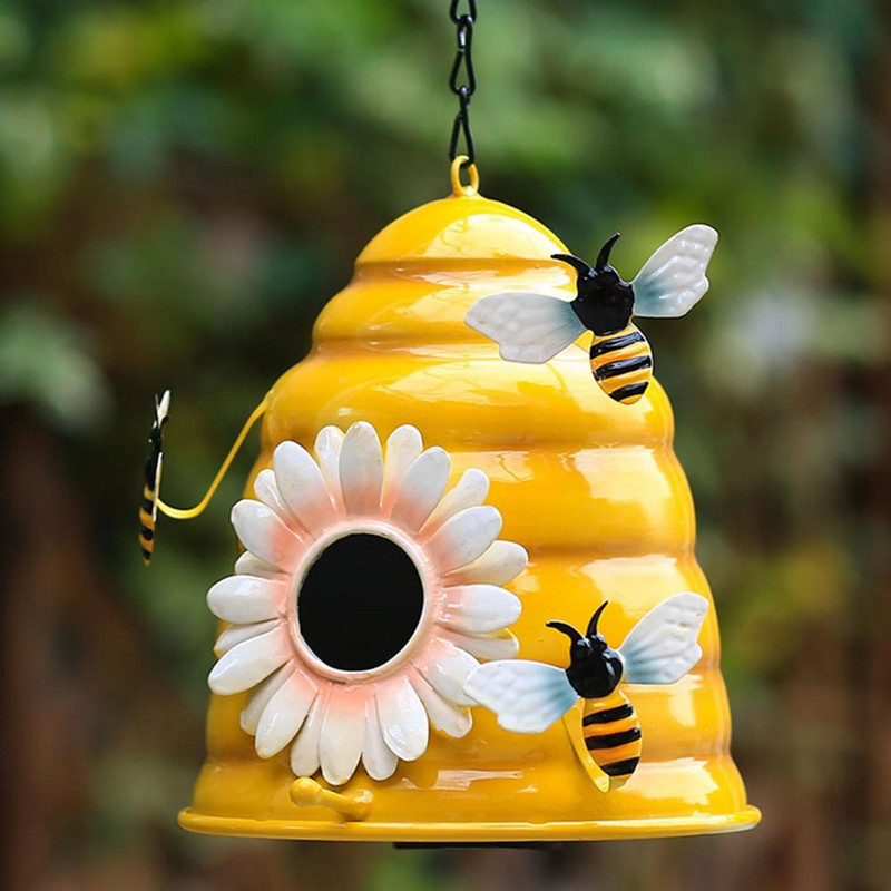 Cabană pentru habitatul păsărilor Păstrați la căldură Adăpost Cuib de păsări Decorativ Ușor de instalat Cutie utilă de reproducere Cuibul de habitat de păsări pentru animale de companie