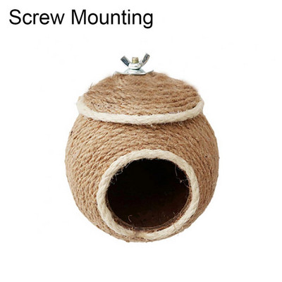 Mali kućni ljubimac Papiga Hrčak Kokosova ljuska Kuća Gnijezdo Viseća ljuljačka Viseća mreža Igračka za žvakanje Ljubimac Papiga Ptice Kuća vjeverica Igračka za kavez