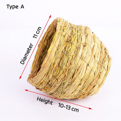 Käsitsi valmistatud naturaalsetest õlgedest punutud linnupesa Lemmiklindude pesitsus- ja puhkepaigad Kanaarid Papagoi Tuvi Kana Mugav magamistuba