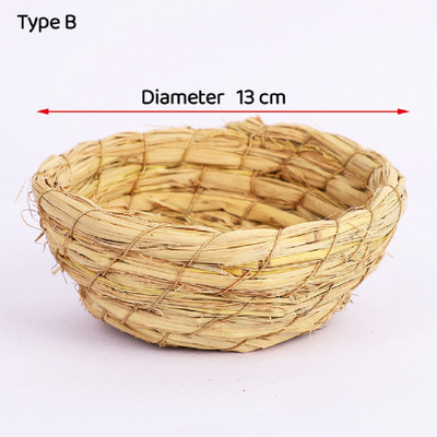 Käsitsi valmistatud naturaalsetest õlgedest punutud linnupesa Lemmiklindude pesitsus- ja puhkepaigad Kanaarid Papagoi Tuvi Kana Mugav magamistuba