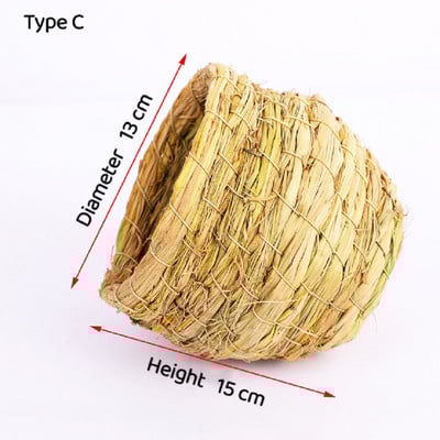 Käsitsi valmistatud naturaalsetest õlgedest punutud linnupesa Lemmiklindude pesitsus- ja puhkepaigad Kanaarid Papagoi Tuvi Kana Mugav magamistuba