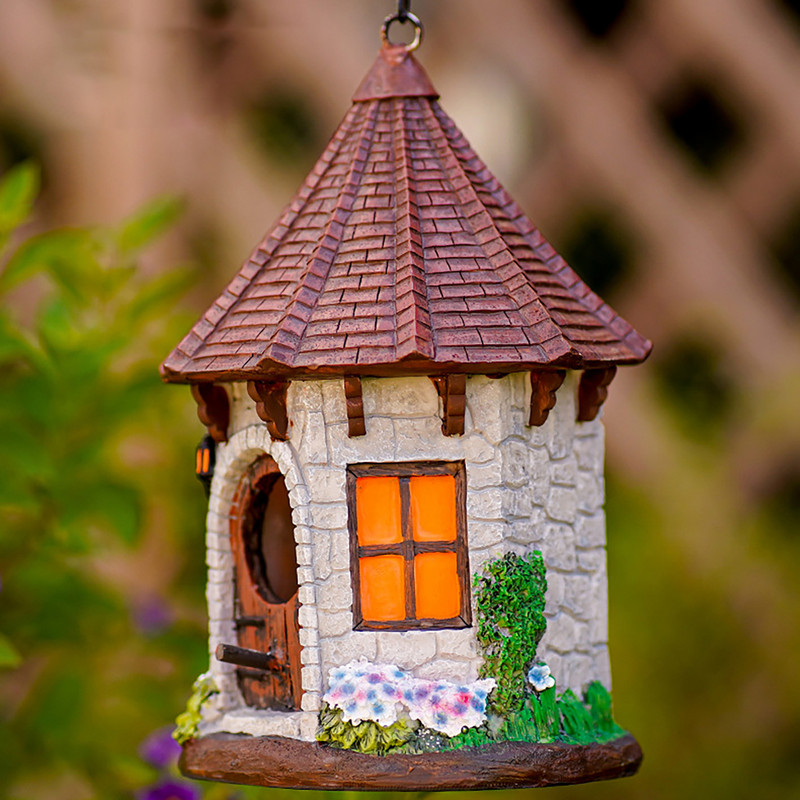 Σπίτια πουλιών για εξωτερικό χώρο Καλοφτιαγμένο Garden Bird House Decor Bird Decoration Outdoor Garden for Outside Bluebirds Tits