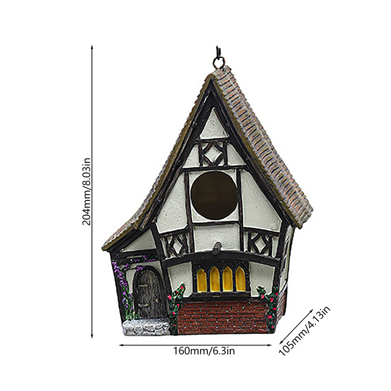 Σπίτια πουλιών για εξωτερικό χώρο Καλοφτιαγμένο Garden Bird House Decor Bird Decoration Outdoor Garden for Outside Bluebirds Tits