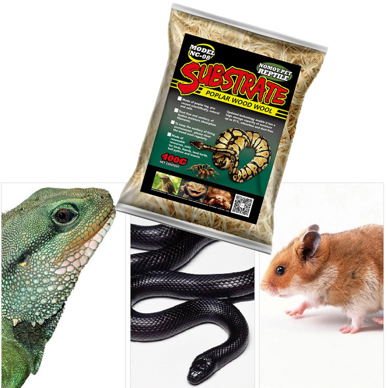 400 g papeles koka vilnas kukaiņu kastīte mājdzīvnieku spilvena materiāls rāpuļu paklāja materiāls apakšā