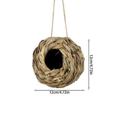 Handwoven Straw Bird Nest Παπαγάλος Εκκόλαψη Εκτροφής Grass Cave Garden Supply Grass Birds House Humming Bird Nest for Lawn Home