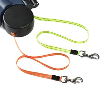 Dual Dogs Pet Leash Ropes Auto αναδιπλούμενο Σχοινί έλξης Pet Cat Dog Ρυθμιζόμενο λουράκι για σκύλους Αυτόματο εύκαμπτο σχοινί για λουρί για σκύλους