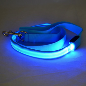 Σχοινί Led Dog Leash με ελαφρύ φωτεινό λουρί μολύβδου για ασφάλεια σκύλου που αναβοσβήνει Λαμπερό κολάρο Αξεσουάρ Honden Lichtband