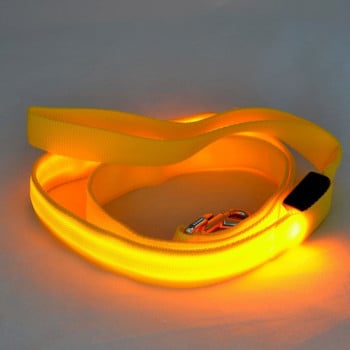 Σχοινί Led Dog Leash με ελαφρύ φωτεινό λουρί μολύβδου για ασφάλεια σκύλου που αναβοσβήνει Λαμπερό κολάρο Αξεσουάρ Honden Lichtband