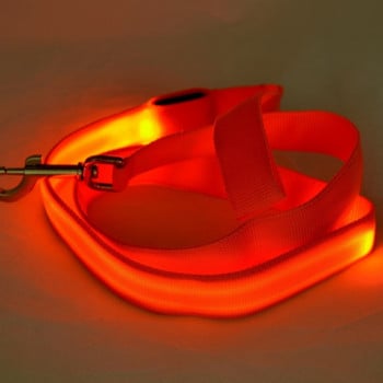 Σχοινί Led Dog Leash με ελαφρύ φωτεινό λουρί μολύβδου για ασφάλεια σκύλου που αναβοσβήνει Λαμπερό κολάρο Αξεσουάρ Honden Lichtband