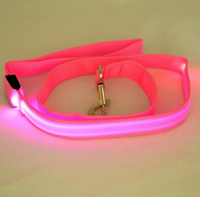 Led Dog siksnas virve ar vieglu mirdzošu pavadu suņu drošībai Mirgojošs kvēlojošs kaklasiksnas siksnas piederumi Honden Lichtband