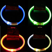 LED Φωτεινό κολάρο κατοικίδιων ζώων USB κολάρο φόρτισης Teddy Anti Lost Collar Αξεσουάρ για σκύλους γάτα