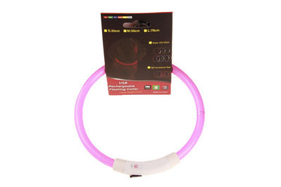 LED Φωτεινό κολάρο κατοικίδιων ζώων USB κολάρο φόρτισης Teddy Anti Lost Collar Αξεσουάρ για σκύλους γάτα