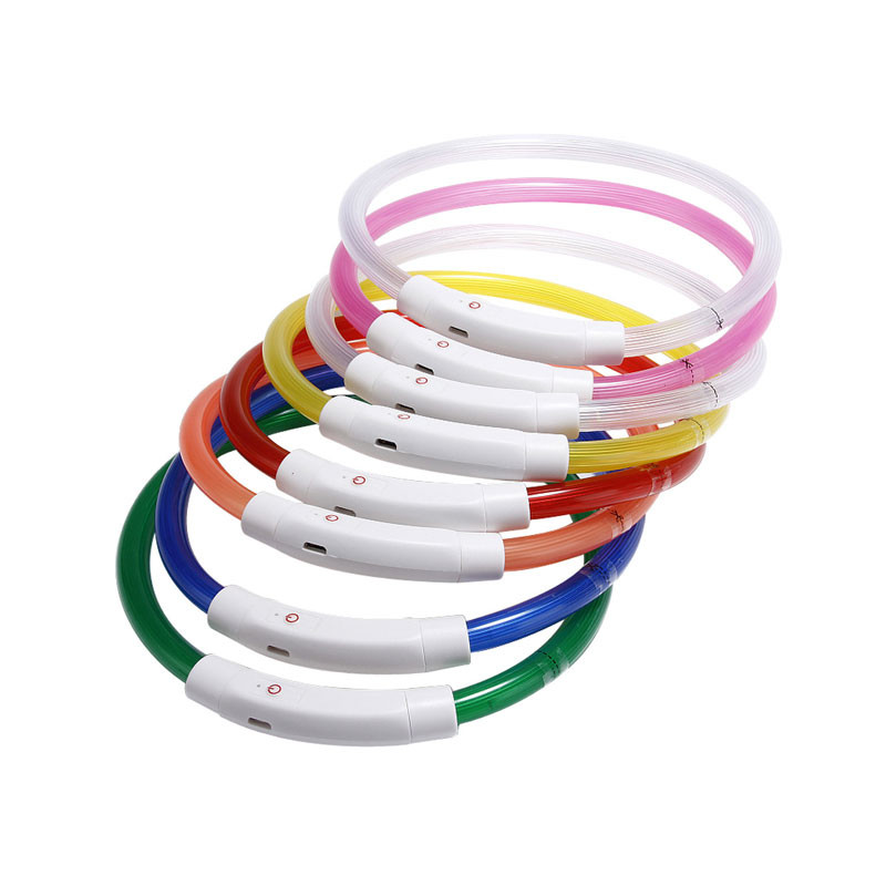 LED Φωτεινό κολάρο κατοικίδιων ζώων USB κολάρο φόρτισης Teddy Anti Lost Collar Αξεσουάρ για σκύλους γάτα