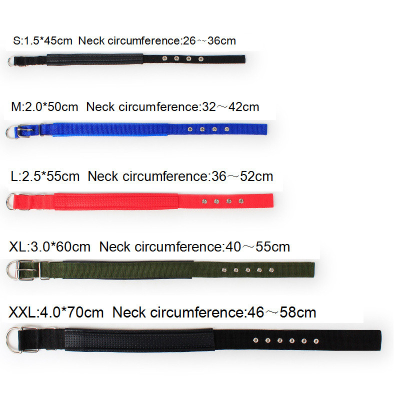 Nailonist lemmiklooma kaelarihmad PP reguleeritav kaelarihm vahust polsterdatud koera kaelarihm, pehme, vastupidav väikestele ja keskmistele suurtele koertele ja kassidele Lemmikloomatarbed