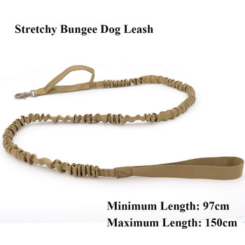 Tactical Bungee Dog Leash 2 Handle Quick Release Leash Cat Dog Leash Elastic Leads Rope Military Dog Training Leash