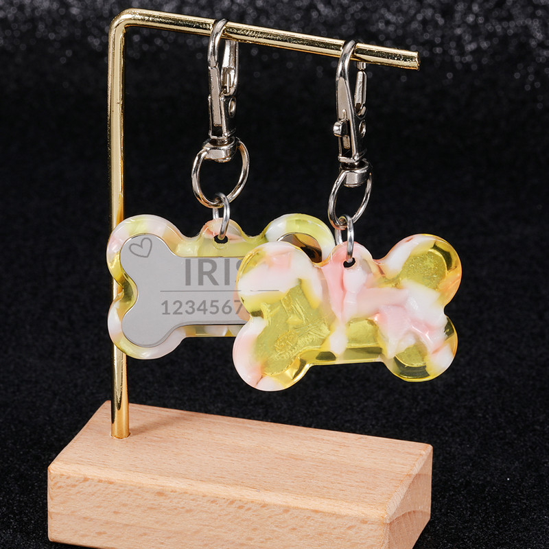 Εξατομικευμένη ετικέτα ταυτότητας σκύλου Πολύχρωμο χαραγμένο όνομα Ετικέτα σκύλου Κολάρο ταυτότητας κατοικίδιων για μενταγιόν κουταβιού γάτα Αξεσουάρ για κατοικίδια Προϊόντα Dropshipping