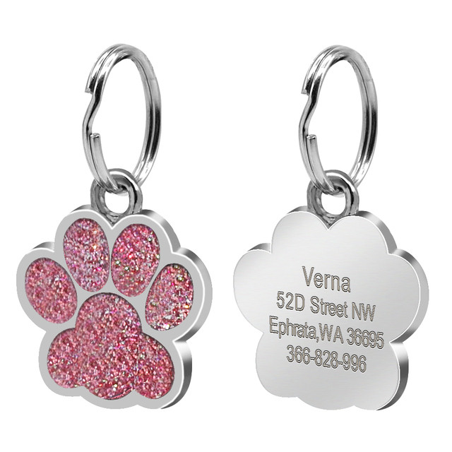 Etichetă personalizată pentru câini Etichetă de identificare pentru pisici, accesorii personalizate pentru zgarda pentru câini, etichetă cu nume de adresă personalizată pentru câini, pisici