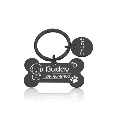 Personalizēta suņa kaķa identifikācijas zīme pret pazaudēšanu mājdzīvnieku vārda birkas Plāksnītes Bezmaksas Gravēšana Suņi Kaķu ID Tag Nosaukuma plāksnīte Kulona kaula forma mājdzīvniekiem