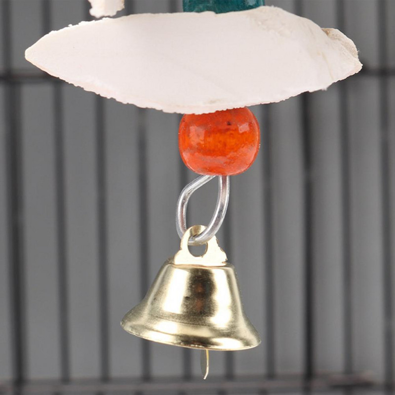 Jucărie care roade păsări Mărgele colorate Clopoțel crocant Ameliorează plictiseala Rezistent la mușcături Pietre de șlefuit Ajutor la digestie Jucărie pentru papagal pentru cușcă pentru animale de companie