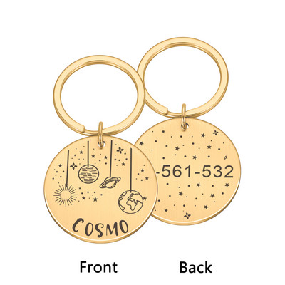 Etichete pentru câini, personalizate, anti-pierdere, gravate pe două fețe