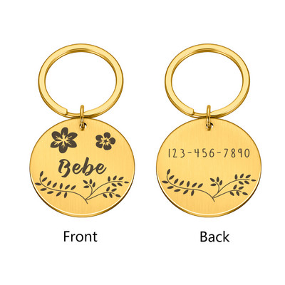 Etichete pentru câini, personalizate, anti-pierdere, gravate pe două fețe