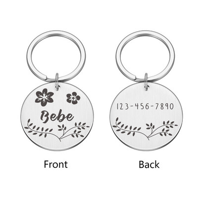 Etichete pentru câini, personalizate, anti-pierdere, gravate pe două fețe