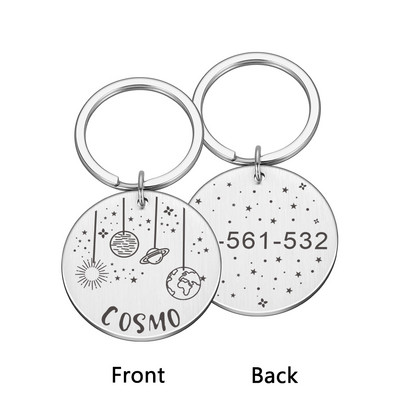 Etichete pentru câini, personalizate, anti-pierdere, gravate pe două fețe