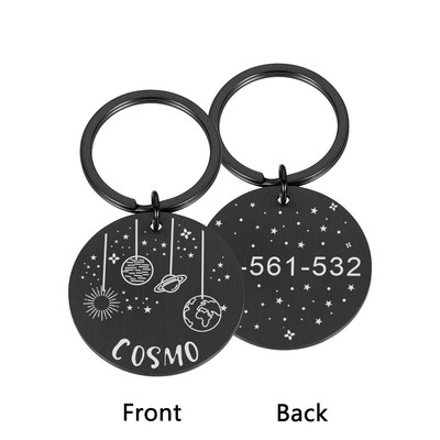 Etichete pentru câini, personalizate, anti-pierdere, gravate pe două fețe