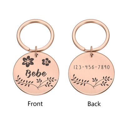 Etichete pentru câini, personalizate, anti-pierdere, gravate pe două fețe