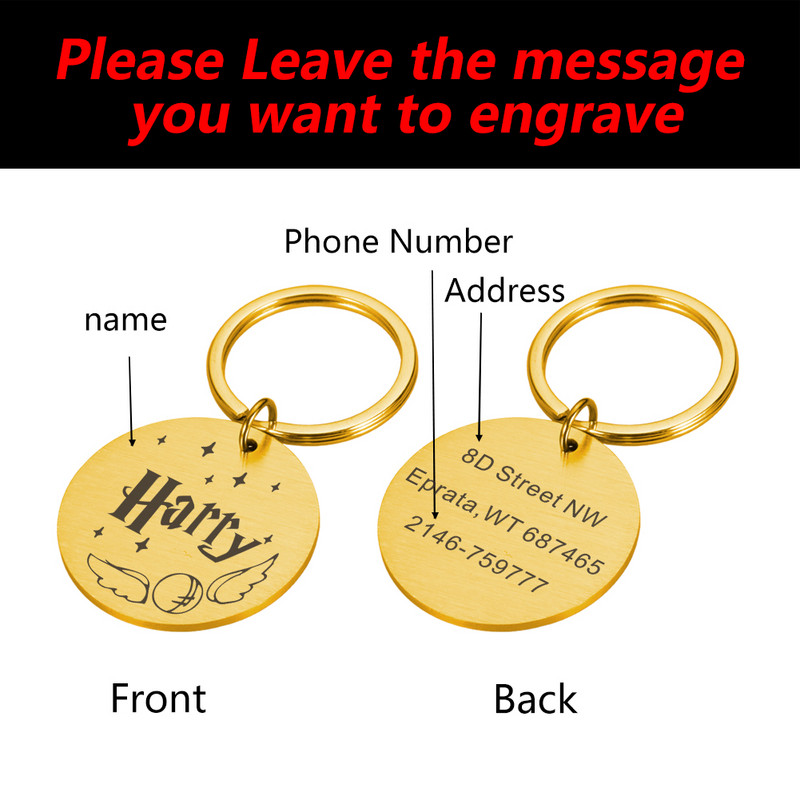 Προσαρμοσμένη ετικέτα σκύλου Εξατομικευμένη χαραγμένη ετικέτα κατοικίδιου ζώου Κουτάβι Γάτας Ετικέτες κολάρου ID από ανοξείδωτο χάλυβα Αξεσουάρ κατοικίδιων ζώων για μικρά σκυλιά Κατάστημα κατοικίδιων για γάτες