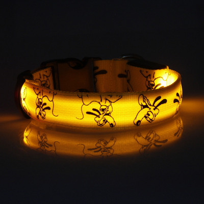 Guler de câine cu LED Lumină pentru siguranța de noapte Guler de nailon pentru animale de companie Guler luminos strălucitor Perro Luz Guler de câine strălucitor Articole electronice pentru animale de companie